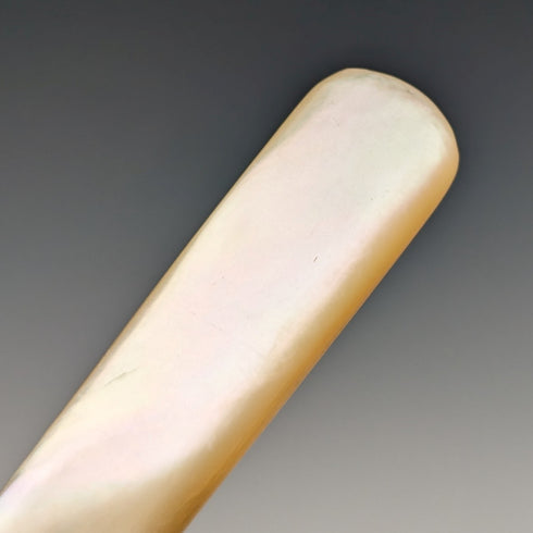 1898 British antique white mother-of-pearl handle dessert cutlery set of 12 in wooden box